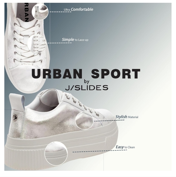 J/SLIDES Navy Glitter Metallic Platform Sneakers Fashion Casual Blue Shoes 9.5 - Picture 5 of 8